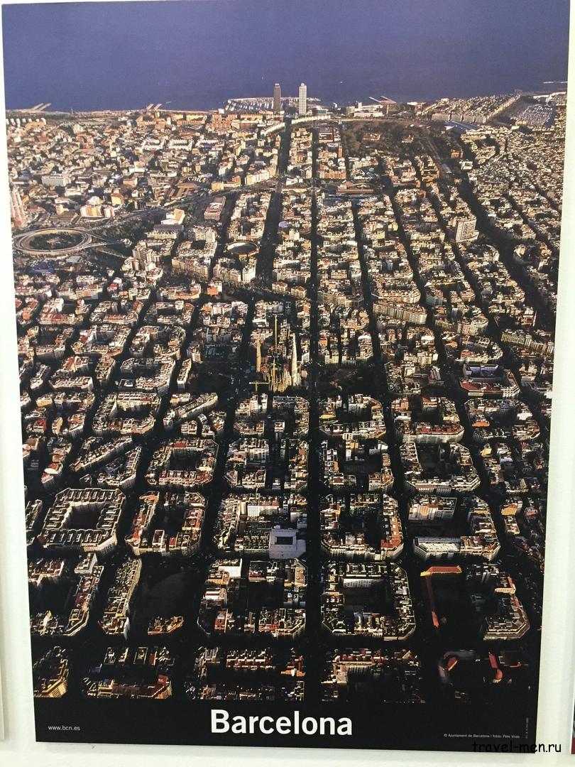 Барселона. Сказочно красивый город. Фотография Барселоны с высоты птичьего полета